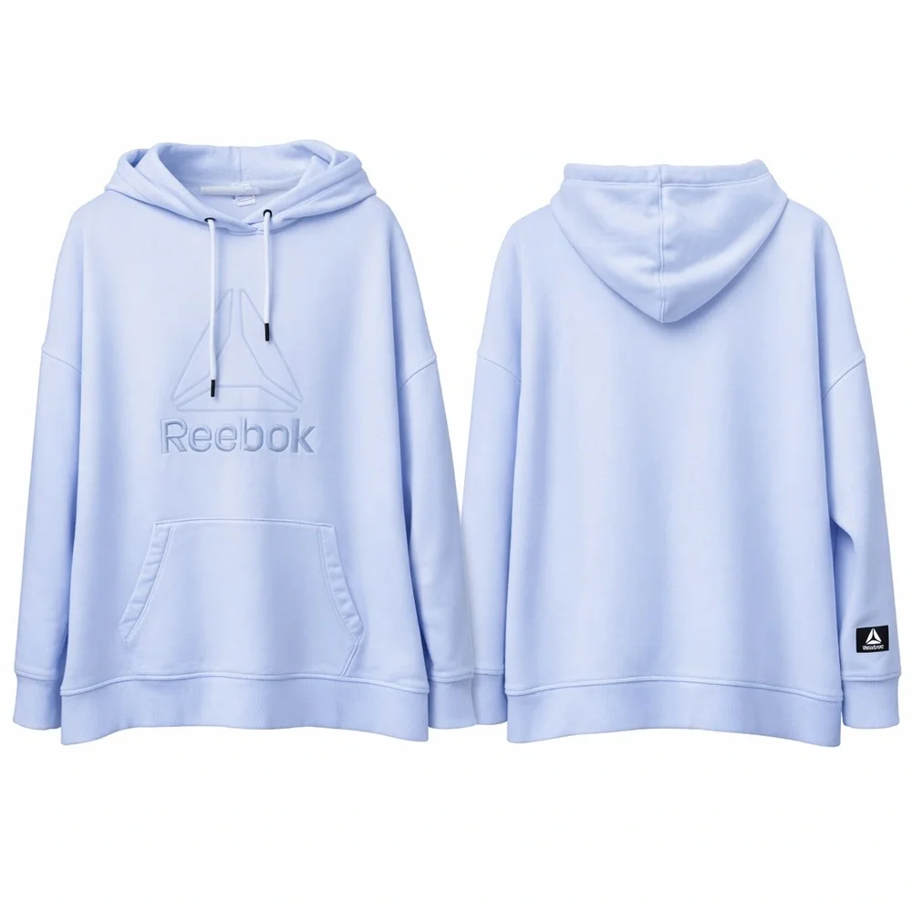 Reebok Hoodie XXL Oversized Streetwear Casual Pullover NWOT Gorpcore Skater Y2K - Picture 1 of 13